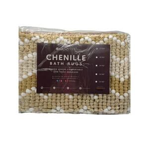 Kasentex Chenille Bath Rug Super Absorbent Non-Toxic Odorless Size 17"x24"